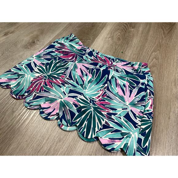 Sigrid Olsen Tropical Leaf Print Golf Skort Women’s Medium Scallop Hem Lined - Picture 7 of 11
